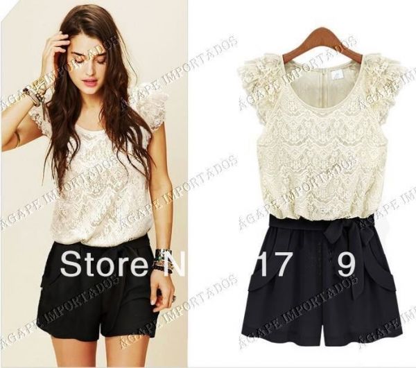 Conjunto Short e Blusa de Renda