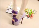 Peep Toe Purple Tie
