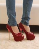 Peep Toe Snakeskin