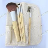 Kit 5 Pincéis de Bambu + Case de linho