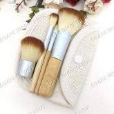 Kit 4 Pincéis de Bambu + Case de linho