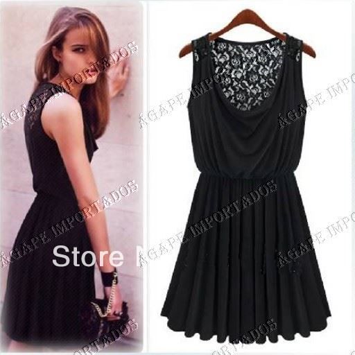 Vestido Retro Renda nas Costas
