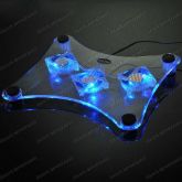 Suporte para Notbook com 3 Coolers de LED Azul
